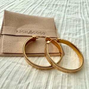 18K Plated Gold Hoop Earrings